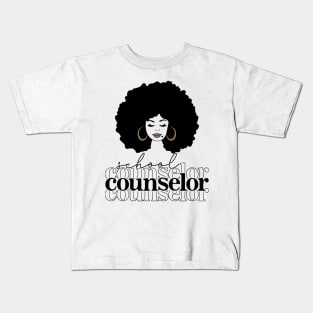 Black School Counselor- National School Counseling Week Kids T-Shirt